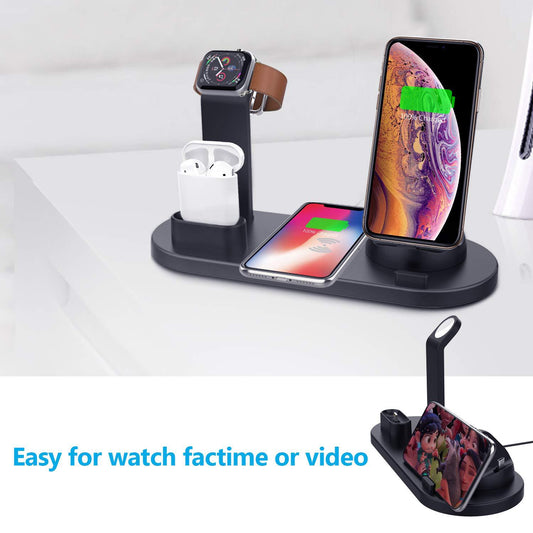 4 in 1 wireless chargers cable wireless charge 3 in 1 smart charging station holder charging dock for smart watch iphon